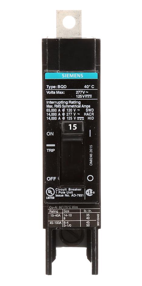 BQD115 - Siemens - 15 Amp Molded Case Circuit Breaker