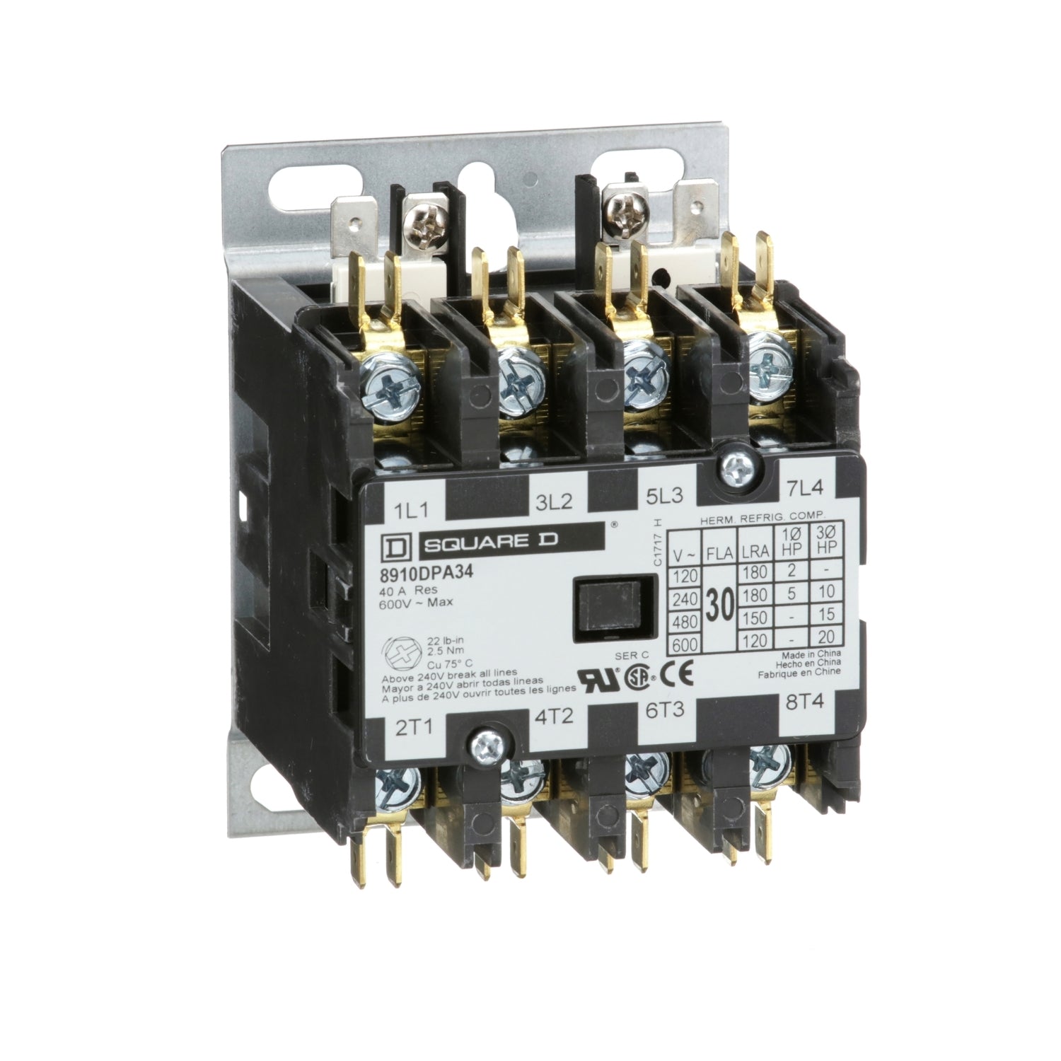 8910DPA34V04 - Square D - 30 Amp Magnetic Contactor