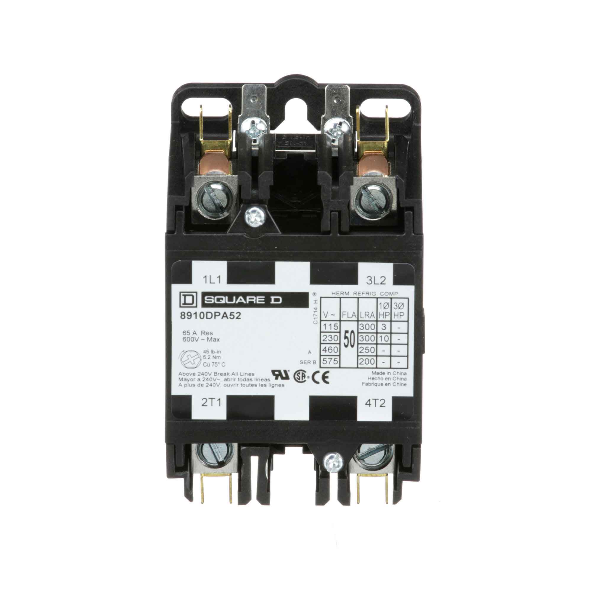 8910DPA52V02 - Square D - Definite Purpose Contactor