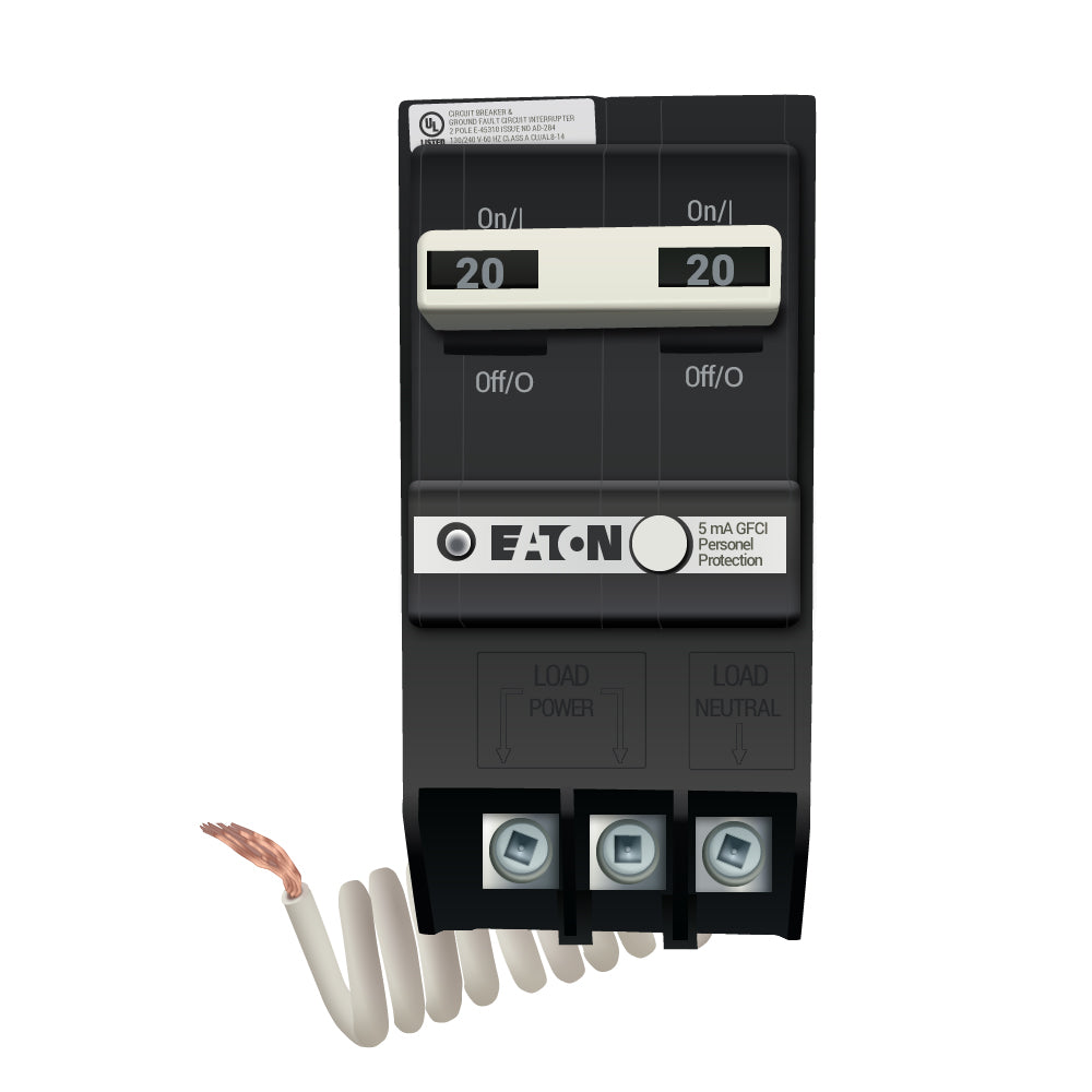 BRN220GF - Eaton - 20 Amp GFCI Circuit Breaker