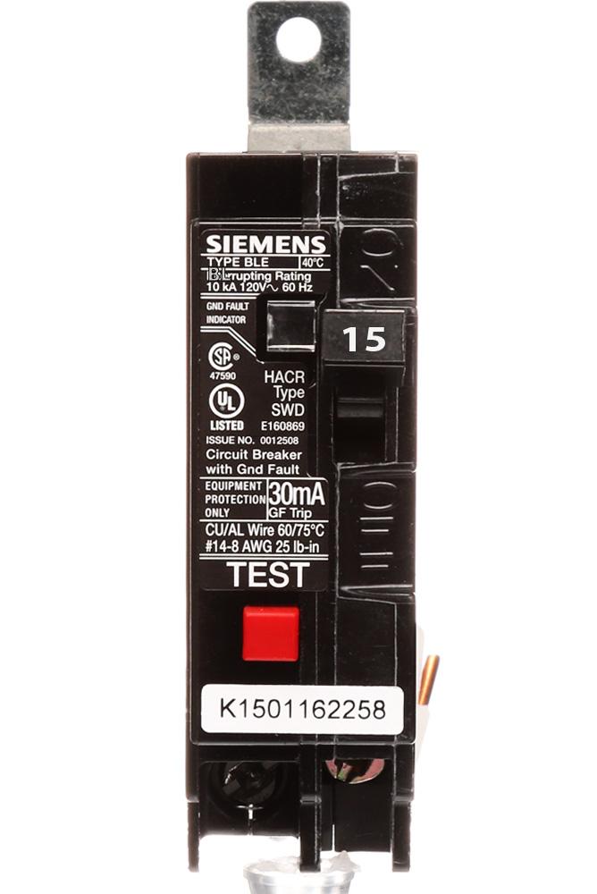 BE115 - Siemens - 15 Amp GFEP Circuit Breaker