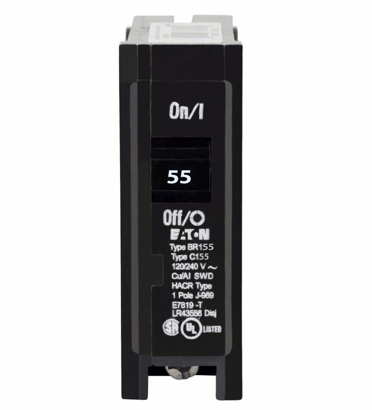 BR155 - Eaton - 55 Amp 120/Plug-In Circuit Breaker