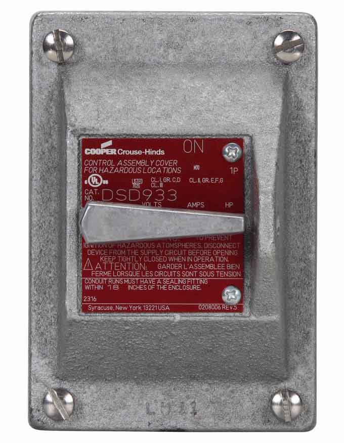 DSD933 - Crouse-Hinds - Switch Cover