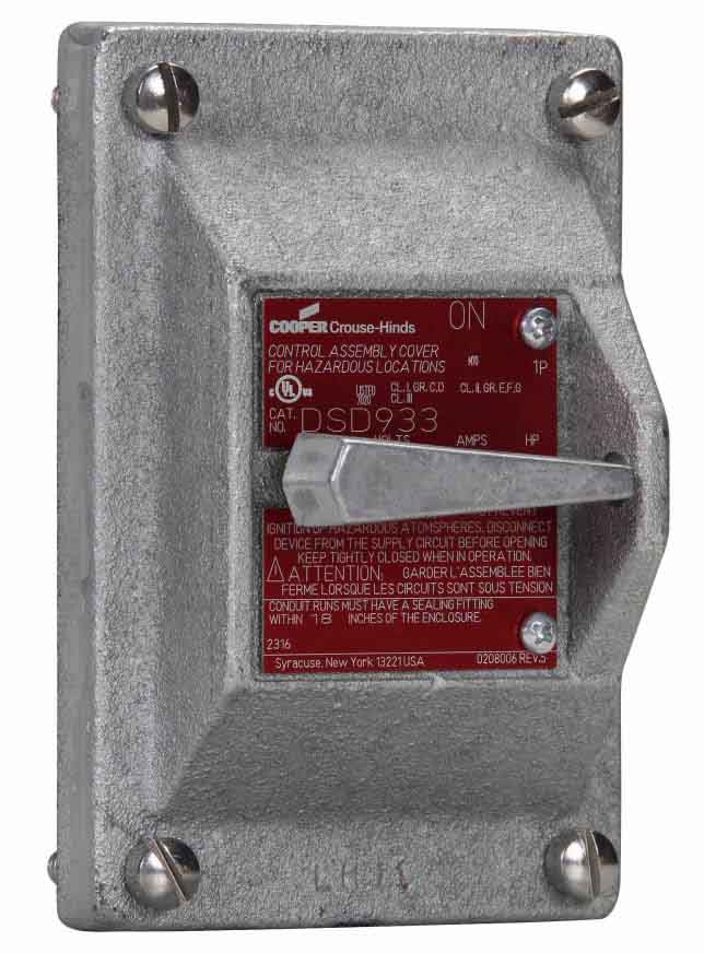 DSD933 - Crouse-Hinds - Switch Cover