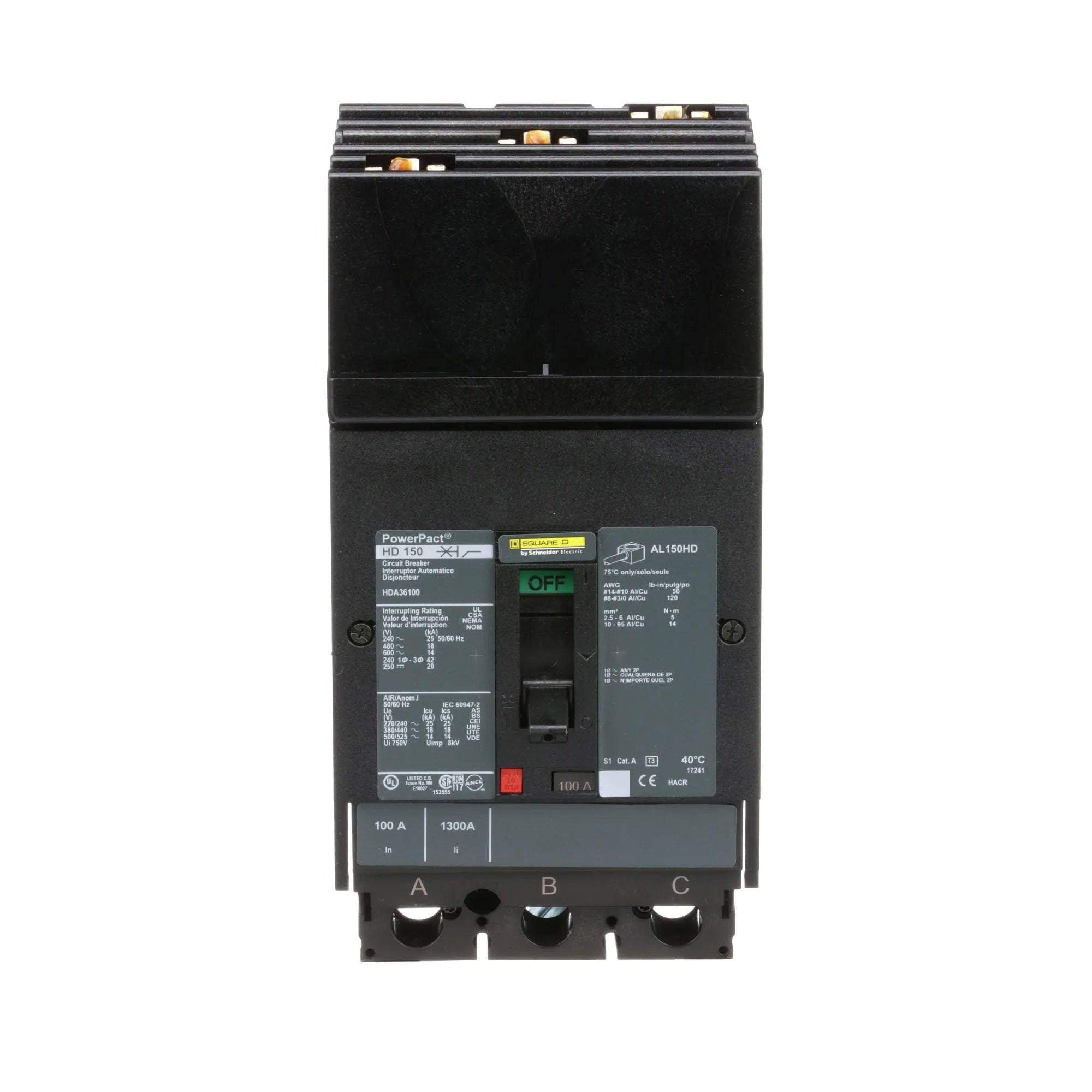 HDA36100 - Square D - Molded Case Circuit Breaker