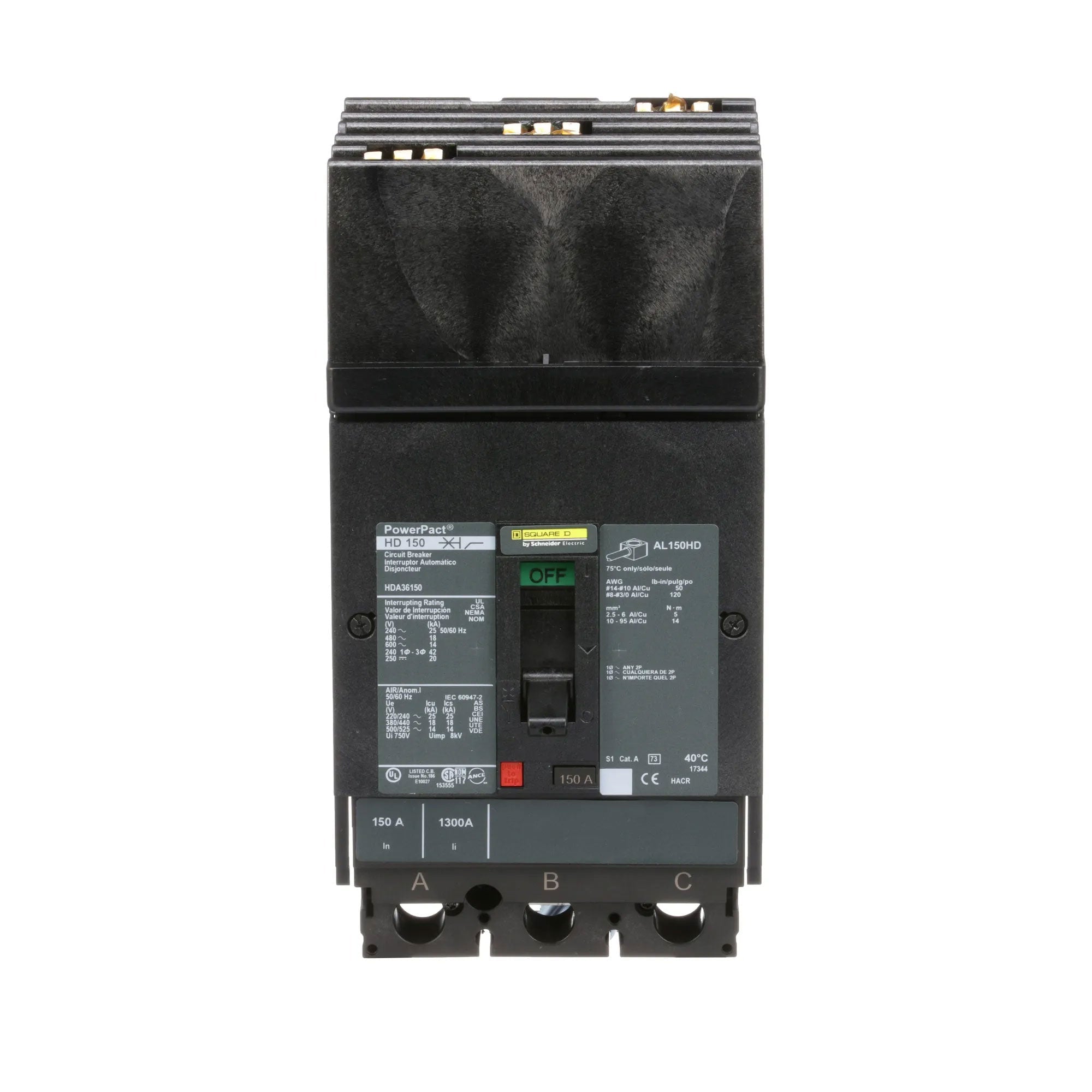 HDA36150 - Square D - Molded Case Circuit Breaker