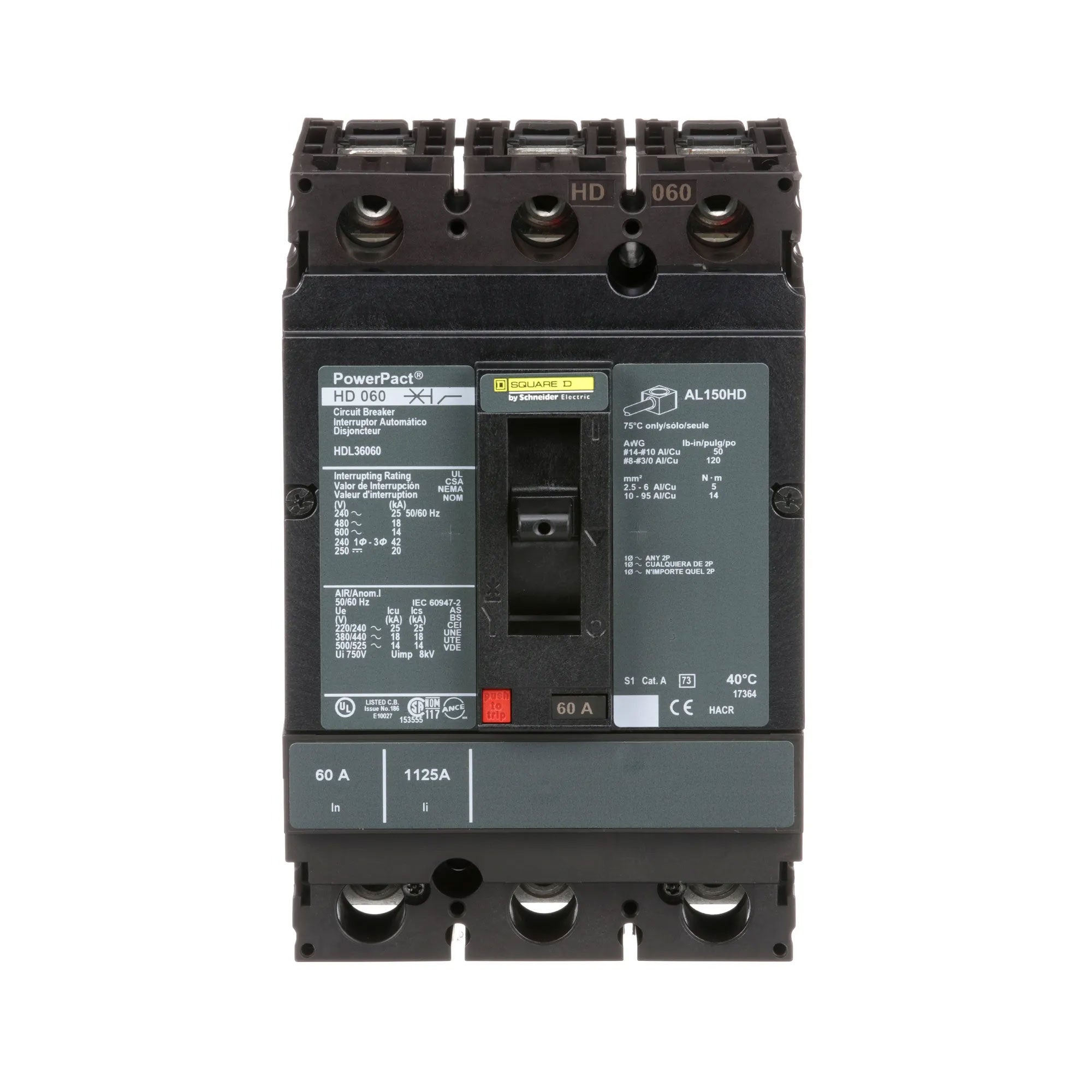 HDL36060 - Square D - Molded Case Circuit Breaker