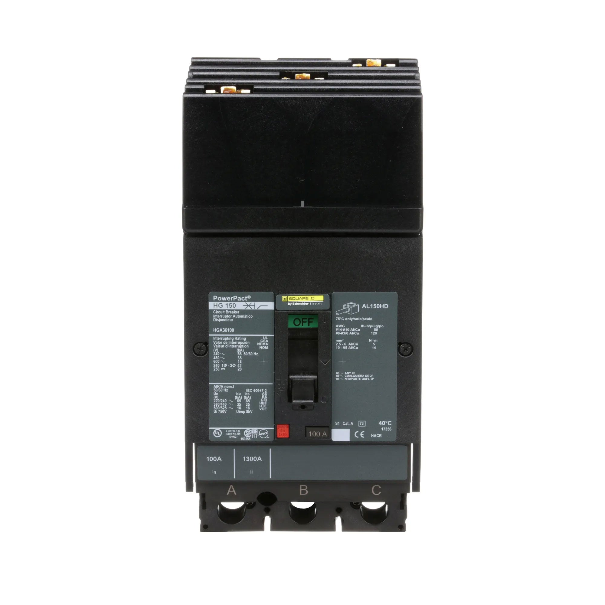HGA36100 - Square D - Molded Case Circuit Breaker