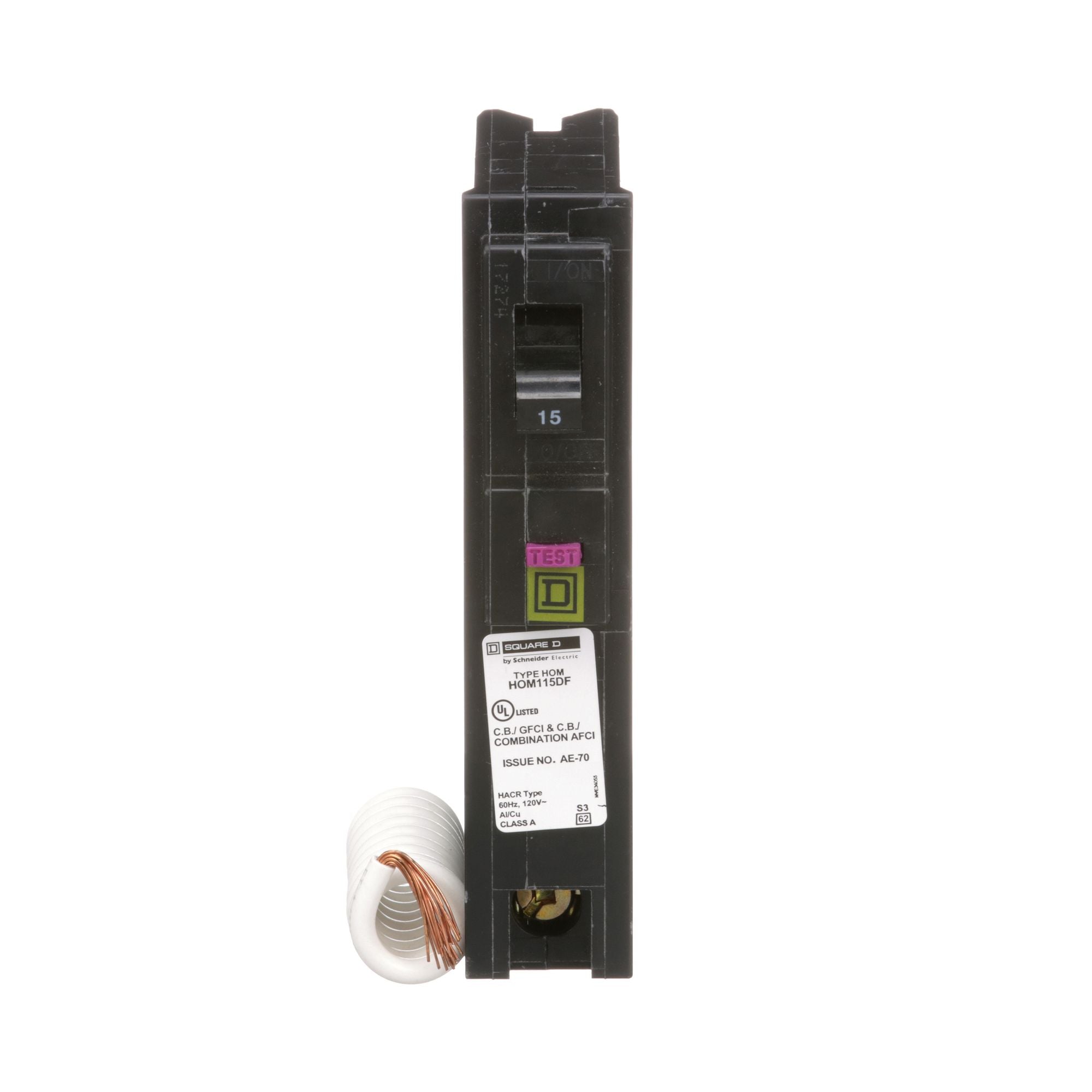 HOM115DFCP - Square D Homeline - Dual Function Circuit Breaker