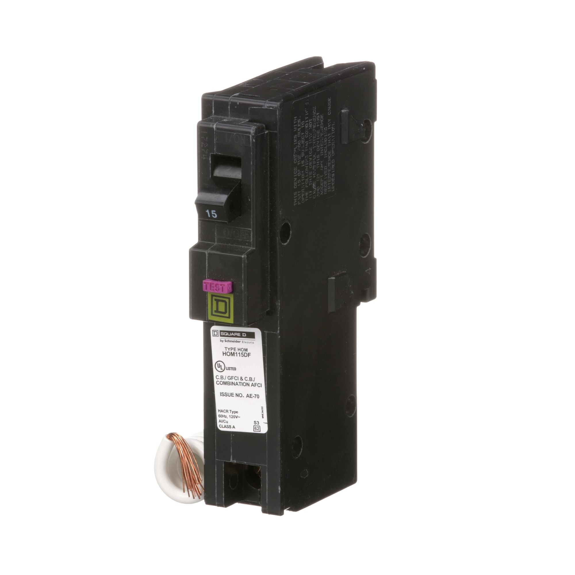 HOM115DFCP - Square D Homeline - Dual Function Circuit Breaker