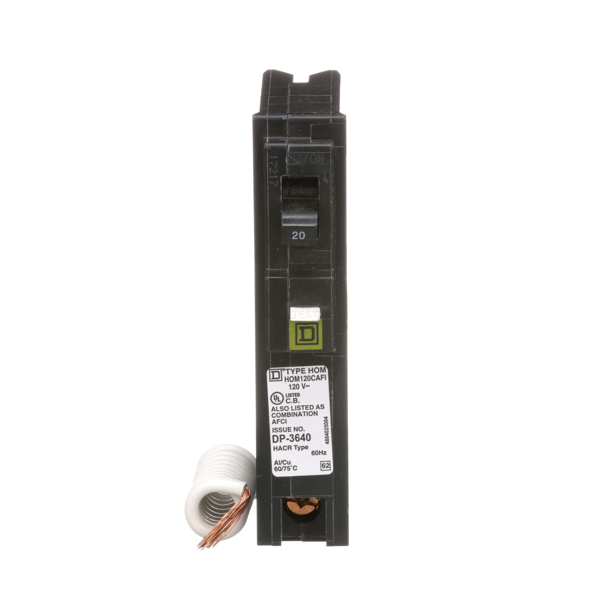 HOM120CAFI - Square D Homeline - Arc Fault (AFCI) Circuit Breaker