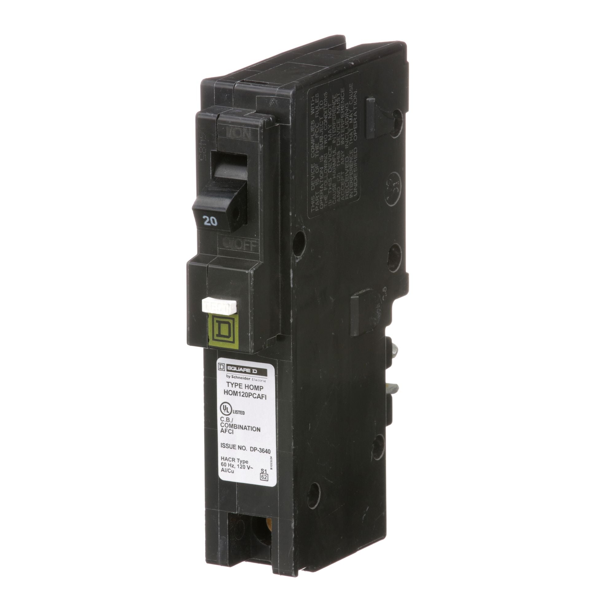 HOM120PCAFICP - Square D Homeline - Arc Fault (AFCI) Circuit Breaker