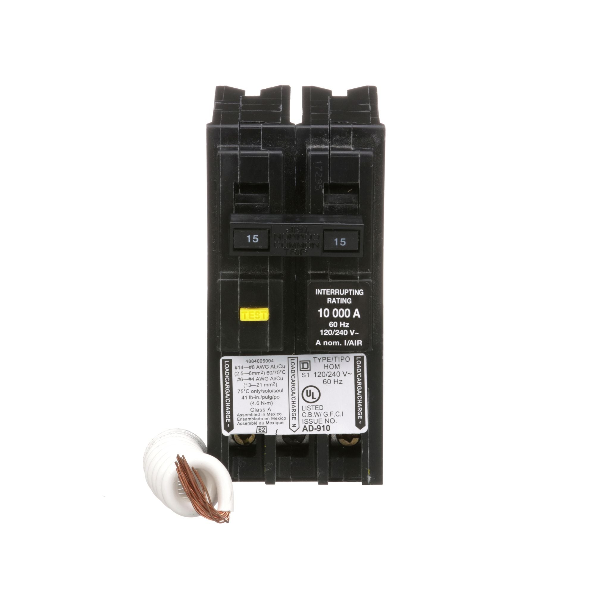 HOM215GFI - Homeline 15 Amp Ground Fault Circuit Breaker