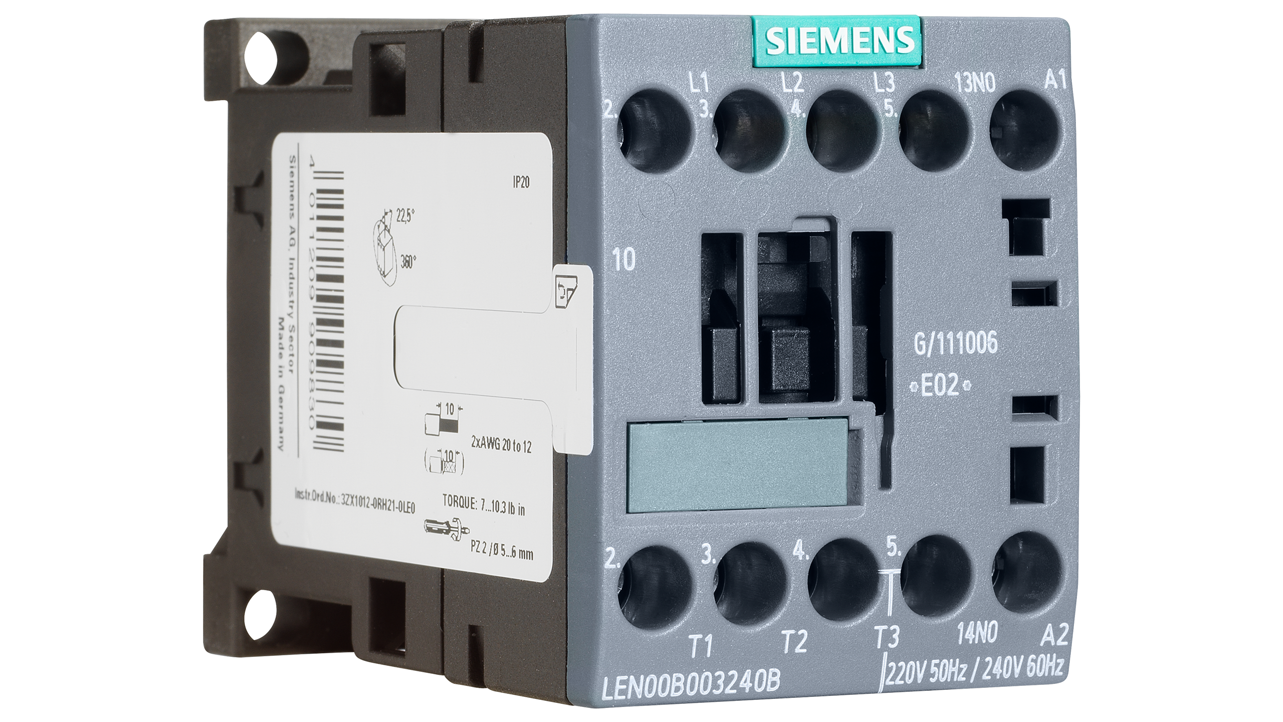 LEN00B003120B - Siemens - 20 Amp Magnetic Contactor