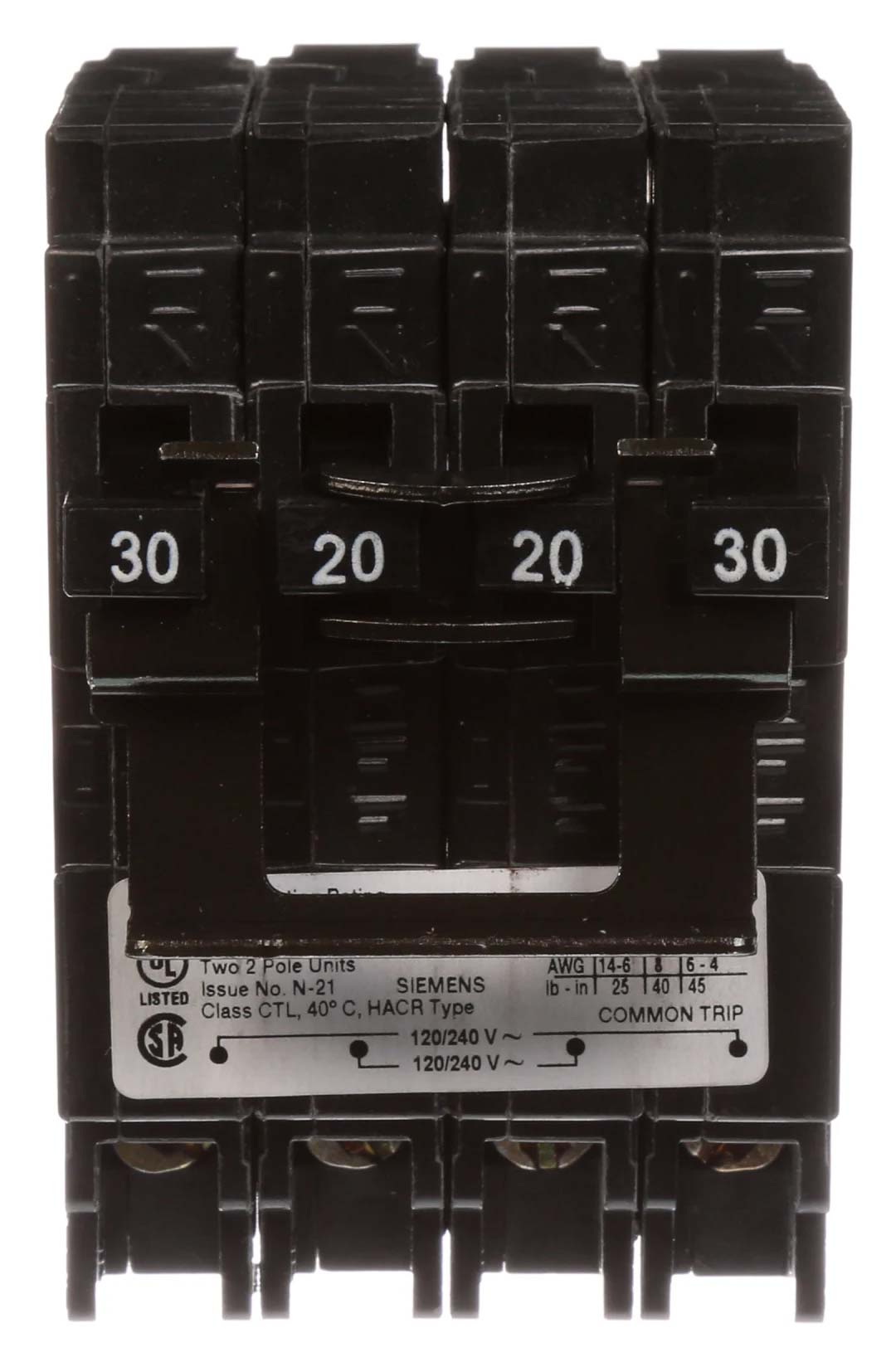 Q23020CT2 - Siemens - 30 Amp Molded Case Circuit Breaker