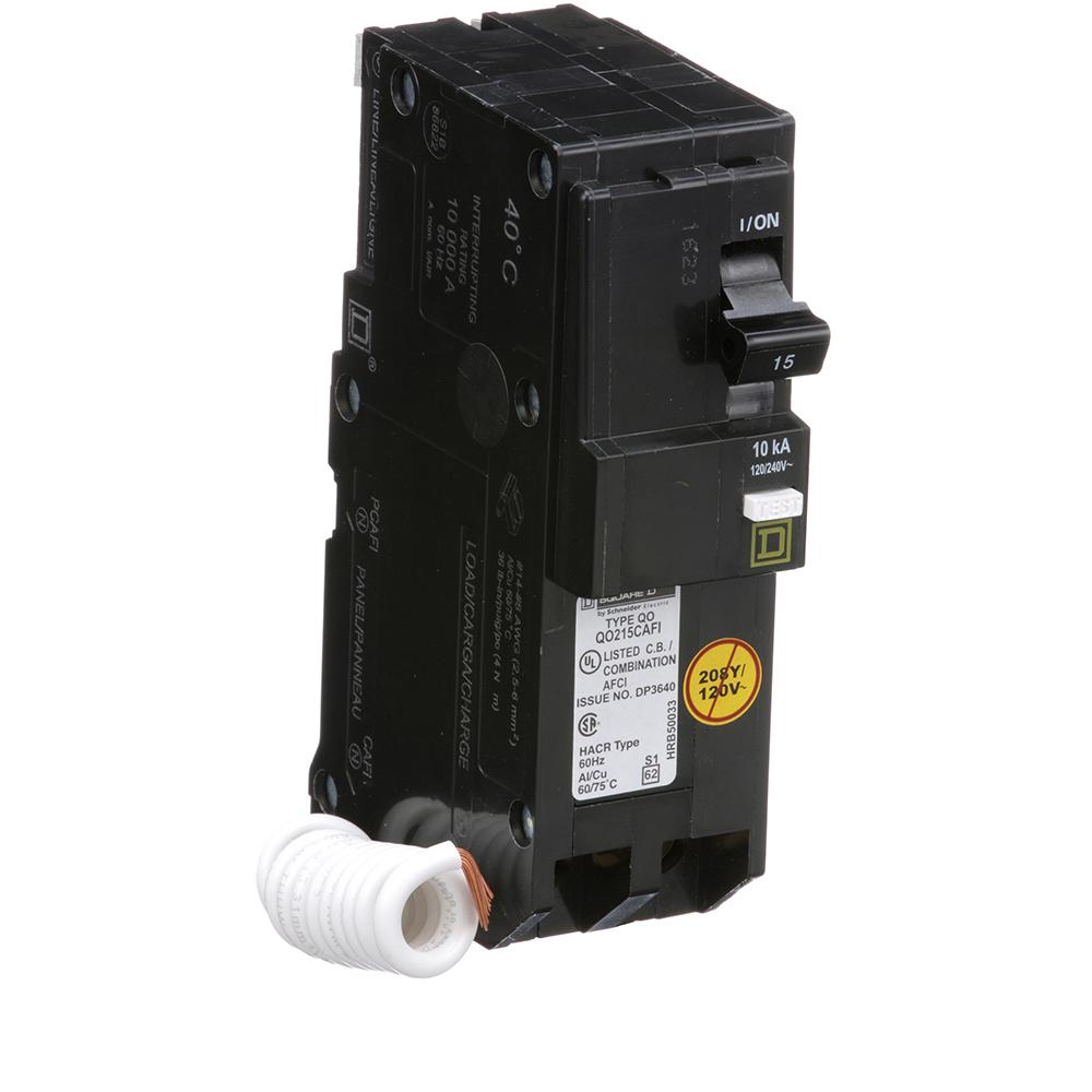 QO215CAFI - Square D - 15 Amp AFCI Circuit Breaker