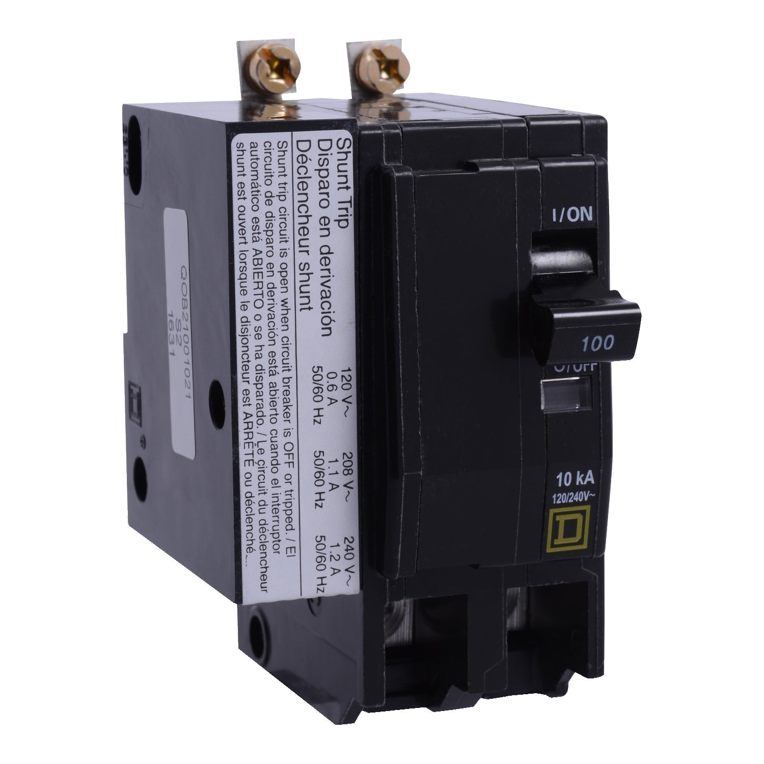 QOB21001021 - Square D - 100 Amp Molded Case Circuit Breaker