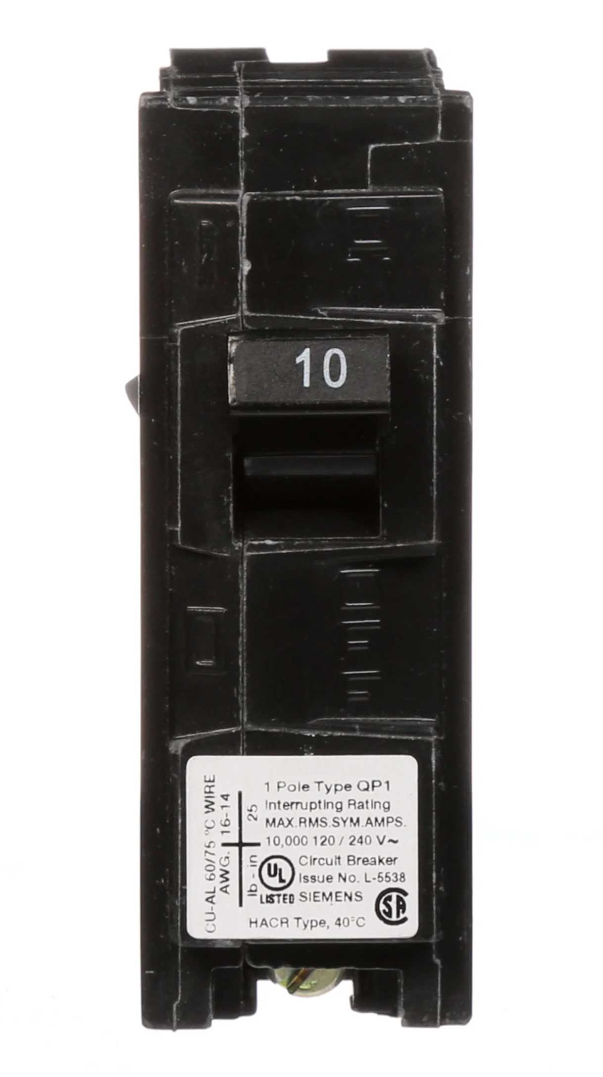 Q110 - Siemens - 10 Amp Molded Case Circuit Breaker