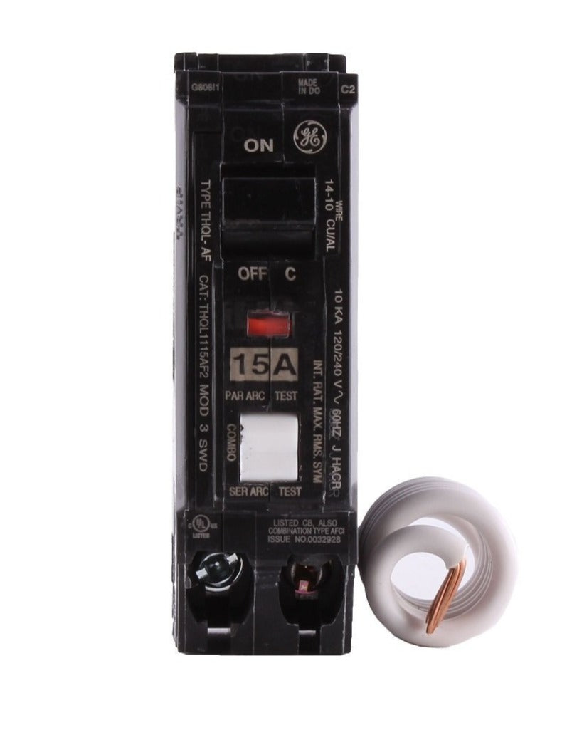 THQL1115AF2 - GE - 15 Amp Arc Fault (AFCI) Circuit Breaker