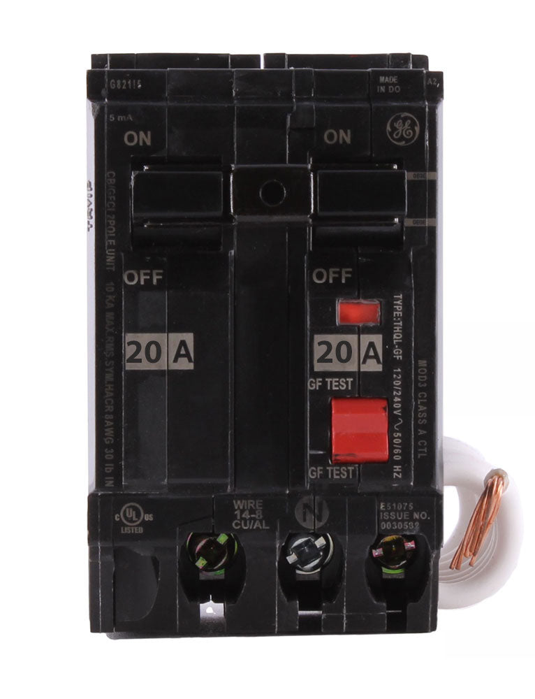 THQL2120GFT - GE 20 Amp GFCI Circuit Breaker