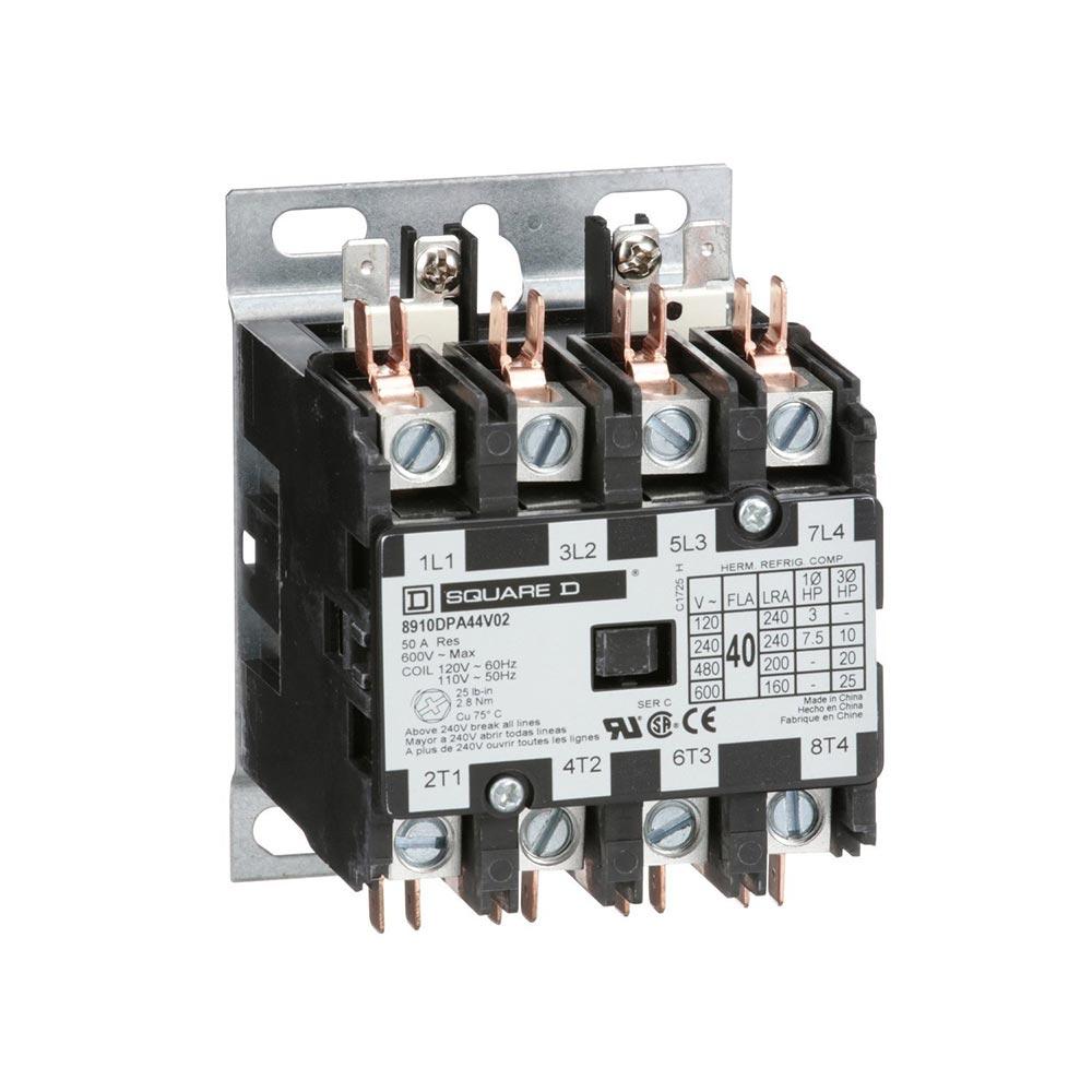 8910DPA44V02 - Square D - 40 Amp Definite Purpose Contactor