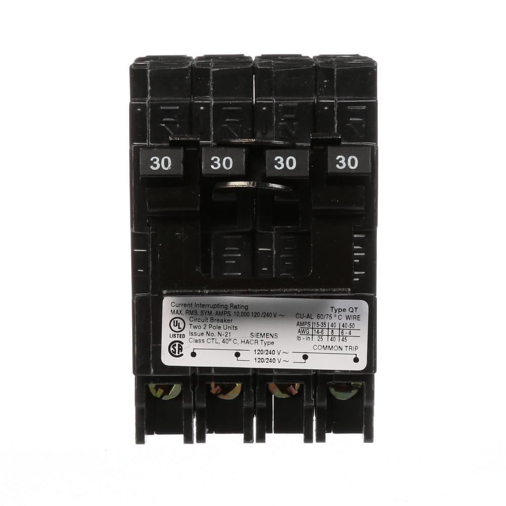 Q23030CT2 - Siemens - 30 Amp Quad Circuit Breaker