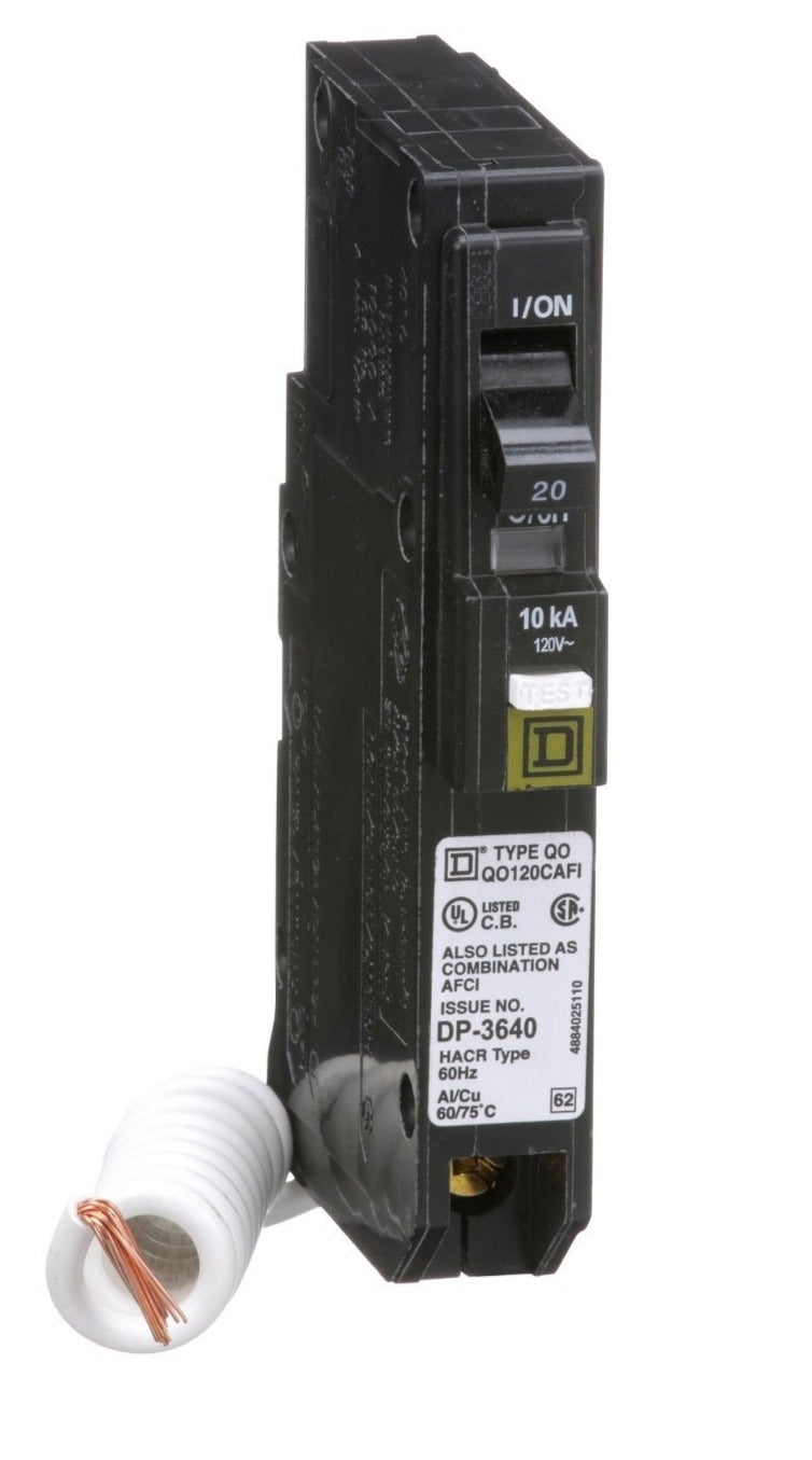 QO120CAFI - Square D - 20 Amp AFCI Circuit Breaker